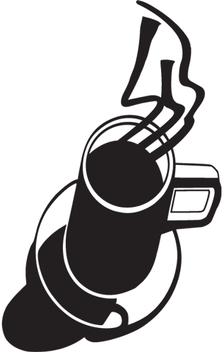 (image for) Steaming Cup of Coffee Decal