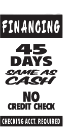 (image for) 45 Days Financing Sign
