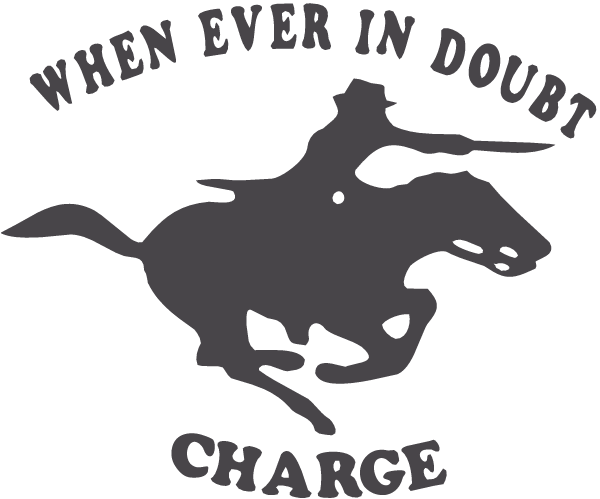(image for) Charging Horse and Rider Decal