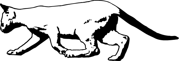 (image for) Cat on the move Decal