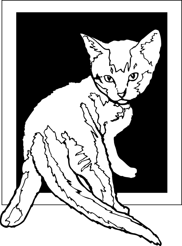 (image for) Peeping Cat Decal