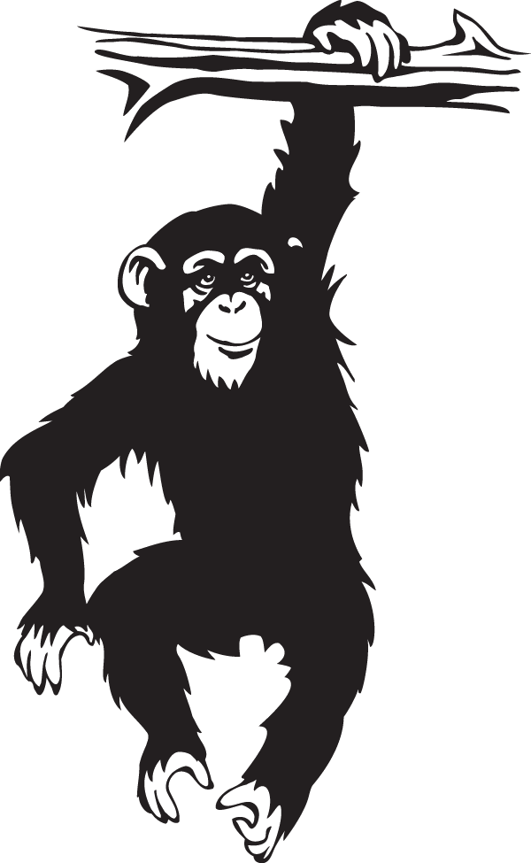 (image for) Swinging Chimpanzee Decal