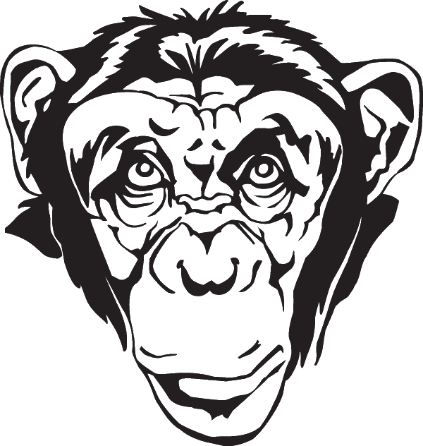 (image for) Chimpanzee Decal