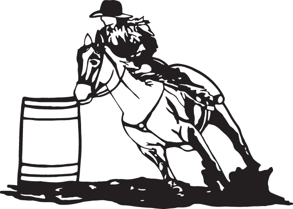 (image for) Cowgirl Barrel Racing Decal