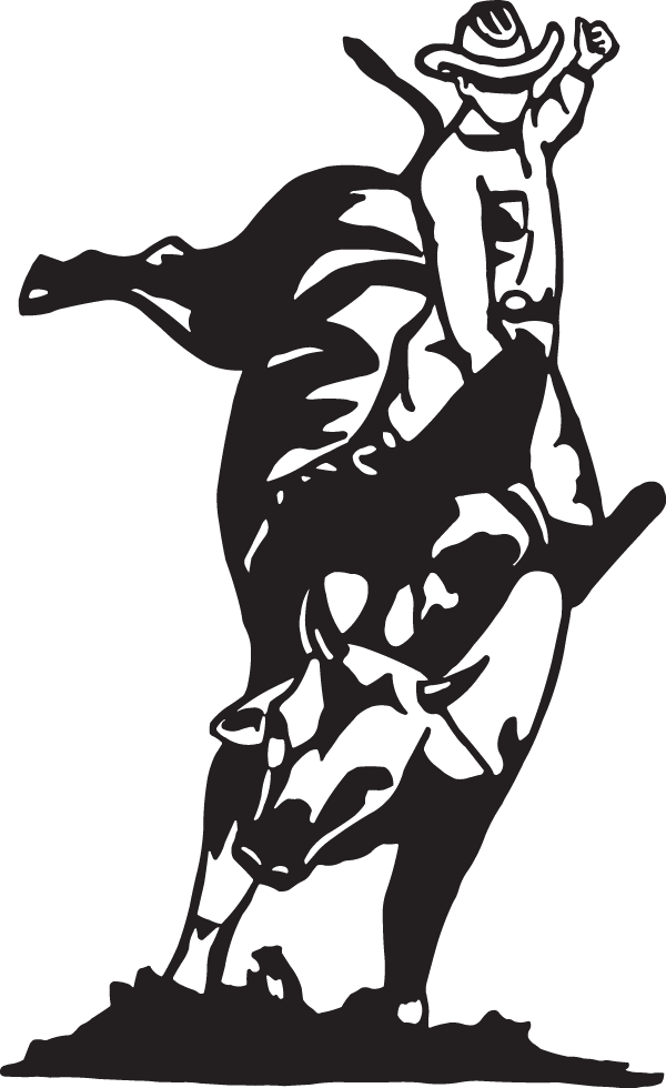 8 seconds on a bull Decal