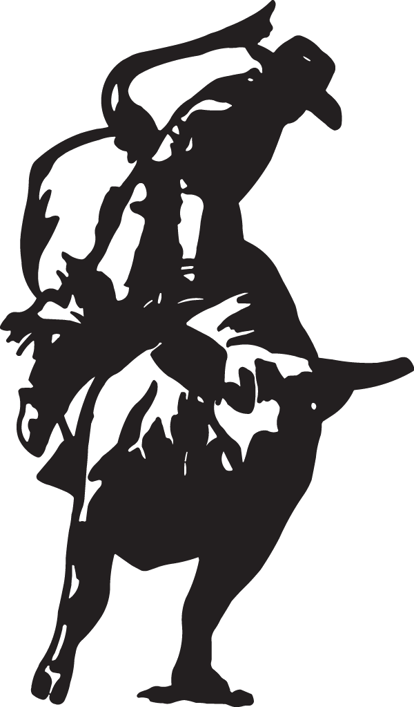 (image for) Bull Rider to the right Decal