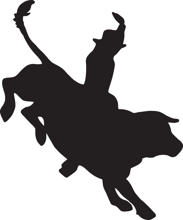 (image for) Bull Riding Silhouette