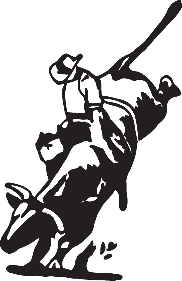(image for) Bull rider to the left Decal