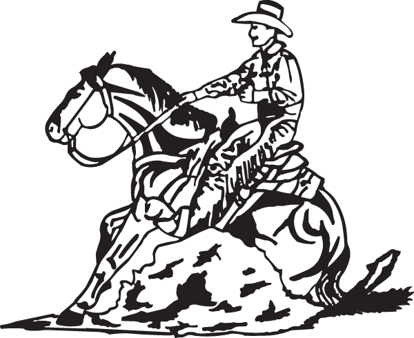 (image for) Slidin on Haunches Horse Decal