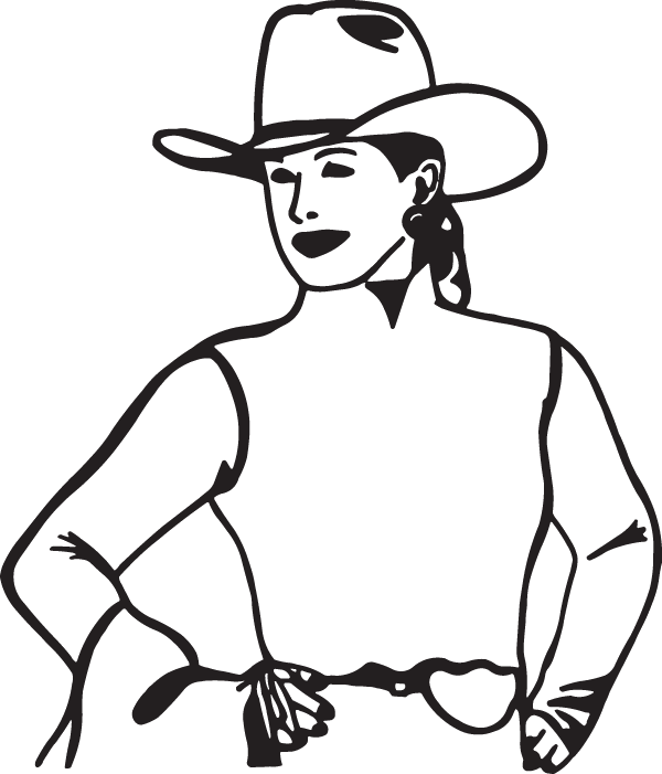 (image for) Cowgirl Decal
