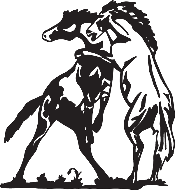 (image for) Fighting Horses Decal