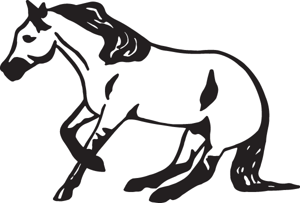 (image for) Skidding Stop Horse Decal