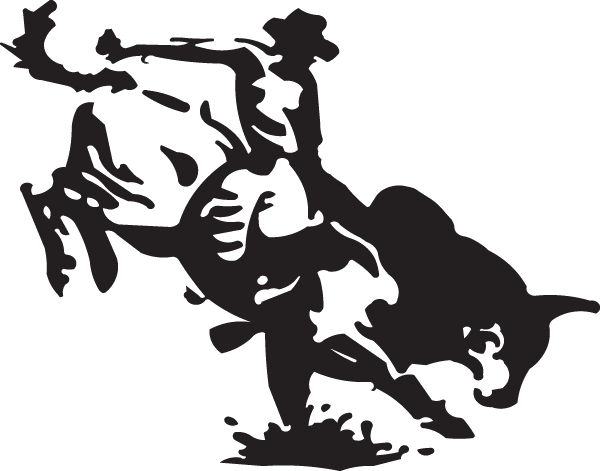 (image for) Bucking Bull Rider Decal