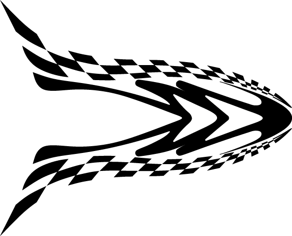 (image for) Racing Flag Hood Decal