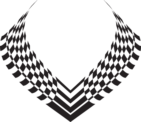 (image for) Checkered V Hood Decal