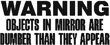 (image for) Warning Objects in Mirror Dumber Than Appear