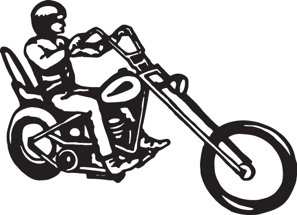 (image for) Chopper Motorcycle Woman Decal