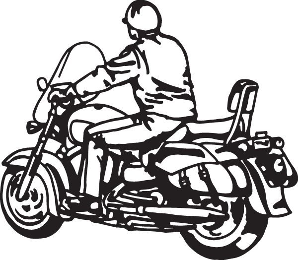 (image for) Cruisin' on a Motorcycle decal