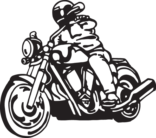 (image for) Cross Country Motorcycle decal