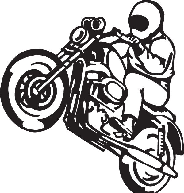 (image for) Motorcycle wheely decal