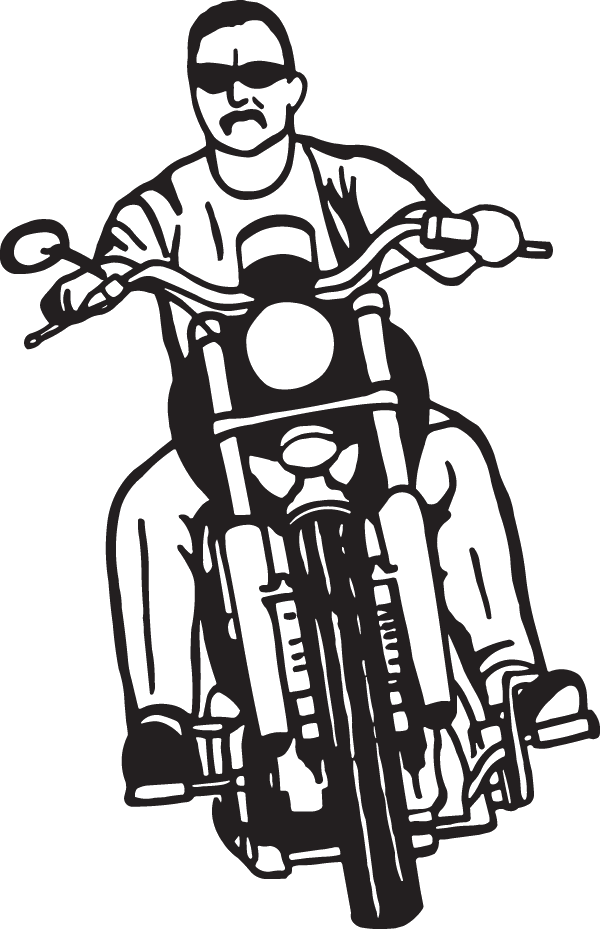 (image for) Daddy on a Motorcycle Chopper decal