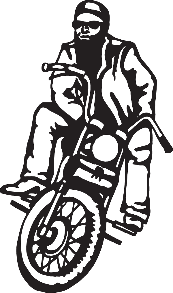 (image for) Cool Dude Chopper Motorcycle decal