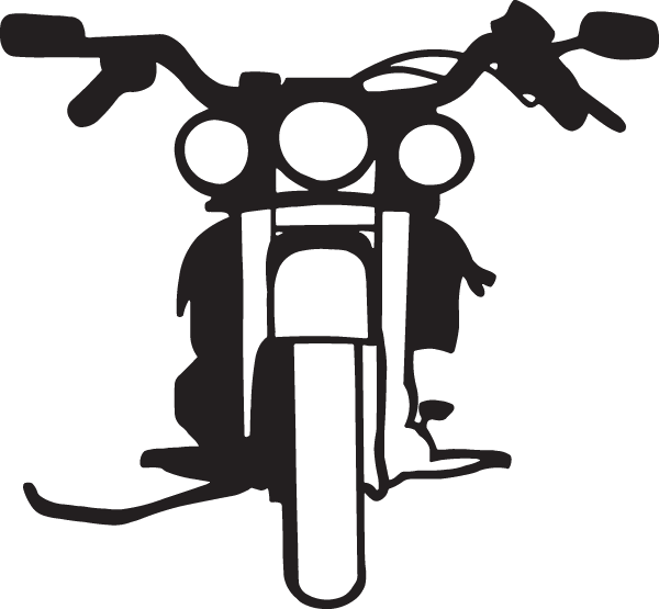 (image for) Front-View Motorcycle Decal