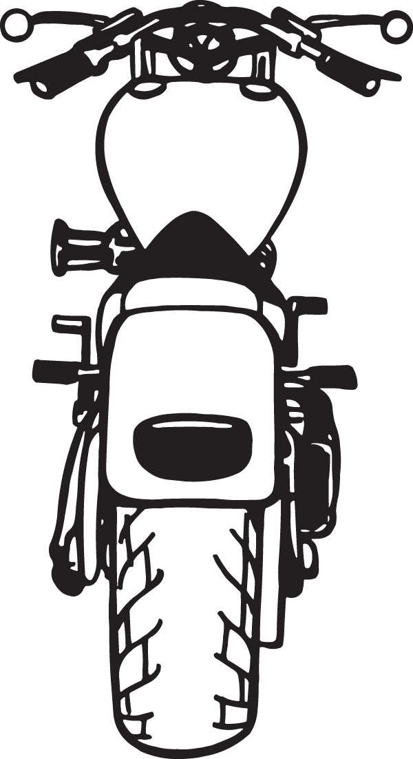(image for) Rear View Motorcycle Chopper Decal