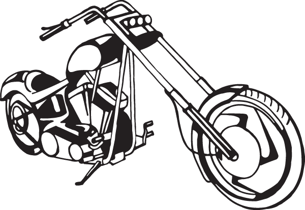 (image for) Classic Chopper Motorcycle Decal