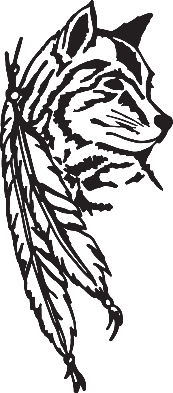 (image for) Wolf and Feathers Decal