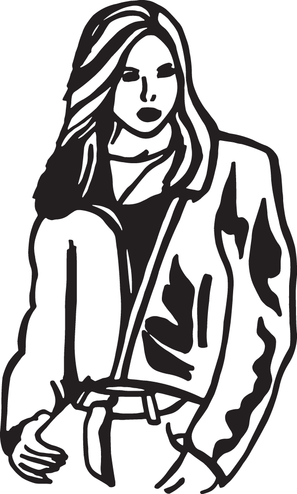 (image for) Biker Lady Decal