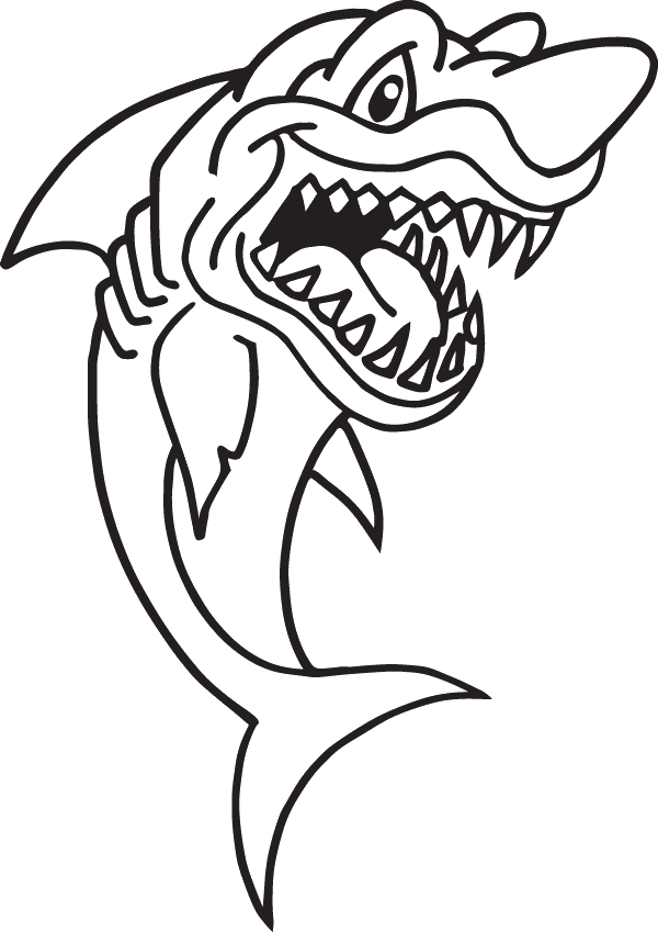 (image for) Cartoon Shark Decal