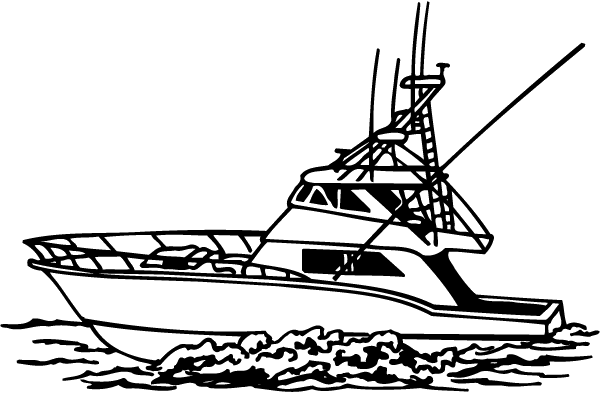 Sport Fishing Yacht Decal - $4.95 : Decal City