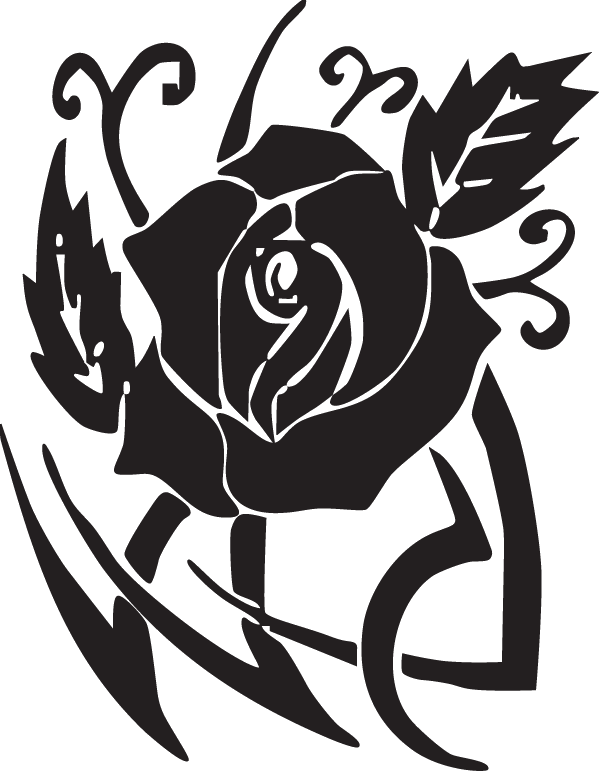 (image for) Tribal Rose Decal