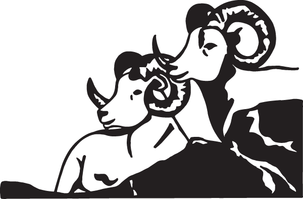 (image for) Pair of Mountain Goats Decal