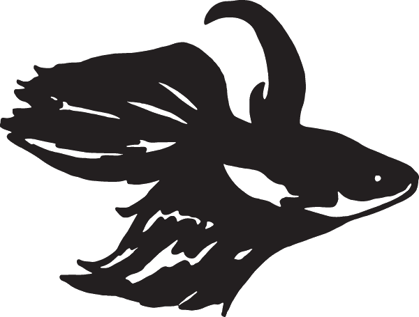 (image for) Fighting Fish Decal