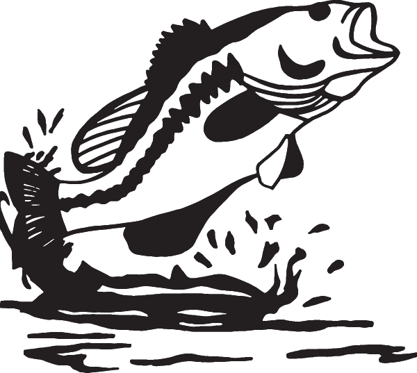 (image for) Leaping Largemouth Bass Fish Decal