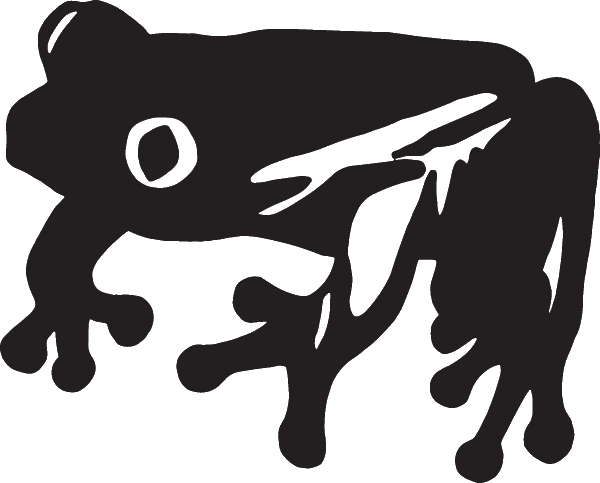 (image for) Black Tree Frog Decal