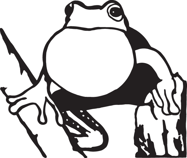 (image for) Single Bull Frog Decal