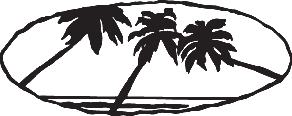 (image for) Palm Trees on the Beach Decal