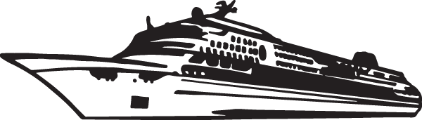 (image for) White Cruise Ship Decal