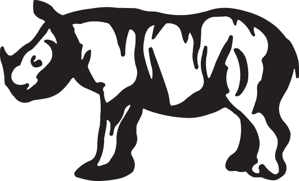 (image for) Rhinoceros Side View Decal