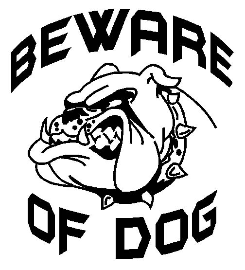(image for) Beware of Dog Decal