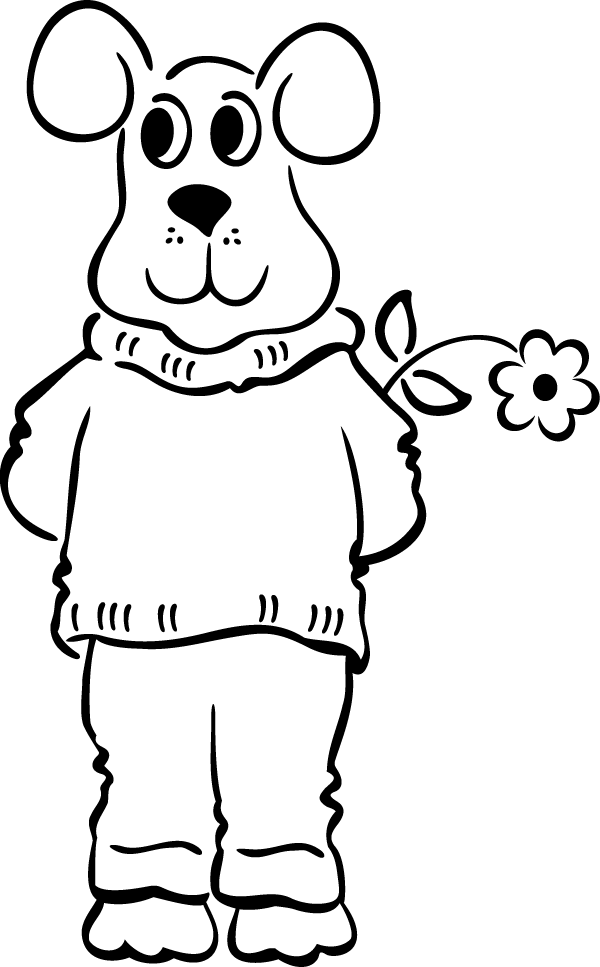 (image for) Pooch & Flower Decal