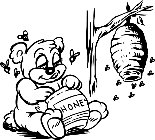 (image for) Honey Bear Decal