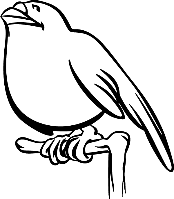 (image for) Cartoon Cardinal Decal