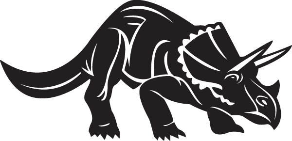 Tribal Triceratops Decal 
