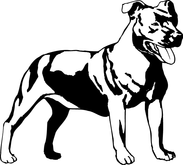 (image for) Playful Pit Bull Decal