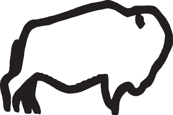 Buffalo Outlined Decal