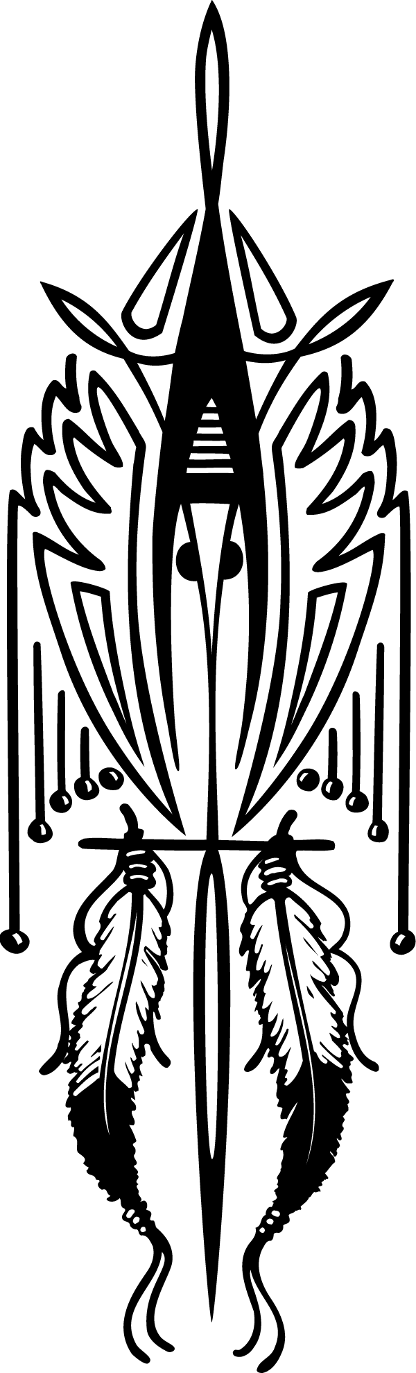 (image for) Cherokee Feathers Hood Decal